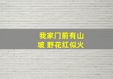 我家门前有山坡 野花红似火